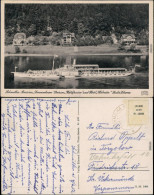 Schmilka Schauffelraddampfer, Pension Waldfrieden Hotel Helvetia 1938  - Schmilka