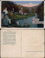 Ansichtskarte  Liedansichtskarte "Westfalenlied" 1914 - Música
