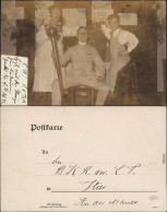 Ansichtskarte Gruppenfoto Gastwirtschaft Bier Bockwurst 1903 - Unclassified