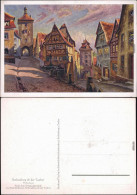 Rothenburg Ob Der Tauber Künstlerkarte: Gemälde V. P. Sollmann - Plönlein 1934 - Rothenburg O. D. Tauber