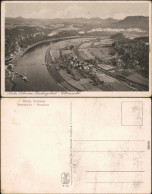 Ansichtskarte Rathen Sächsische Schweiz - Basteigebiet - Elbansicht 1929  - Rathen