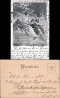 Ansichtskarte  Liebespaar, Liebesgedicht 1905 - Couples