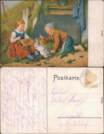 Kinder Und Osterhasen  Glückwunsch/Grußkarten: Ostern / Oster-Karten 1920 - Pâques