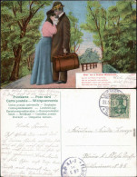 Ansichtskarte  Liebespaar Beim Abschied, Liebesspruch 1906 - Couples