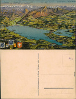 Ansichtskarte Friedrichshafen Bodensee Mit Bergmassiv - Karte 1914  - Friedrichshafen