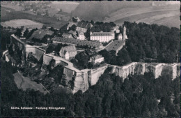 Königstein (Sächsische Schweiz) Festung Königstein - Luftbild 1961 - Königstein (Sächs. Schw.)