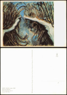 Künstlerkarte Kunst ERICH HECKEL (geb. 1883) Kanal Im Winter 1969 - Pittura & Quadri