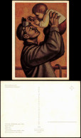 Künstlerkarte  LOTHAR ZITZMANN Sozialistischer Realismus Kleiner Besuch 1965 - Pittura & Quadri