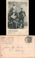 Ansichtskarte  In Amor's Liebeshain. Mann, Frau Und Engel 1904 - Couples