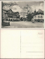 Oberammergau Hauptplatz Mit Hotel Wittelsbach U. Kofel - Littfasssäule 1931  - Oberammergau