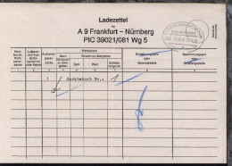 NÜRNBERG-FRANKFURT AM MAIN W ZUG 39050 23.5.95 Auf Ladezettel - Autres & Non Classés