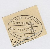 BASEL BB-SCHOPFHEIM B ZUG 1733 20.6.65 Auf Bf.-Stück - Autres & Non Classés