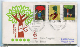 Italia FDC Venetia 1976 Gior. Del Francobollo  Viaggiata  Per L'Italia - FDC