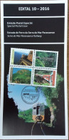 Brochure Brazil Edital 2016 10 Serra Do Mar Railway Locomotive Train Without Stamp - Brieven En Documenten