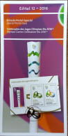 Brochure Brazil Edital 2016 12 Celebrations Olympic Games Rio 2016 Without Stamp - Cartas & Documentos