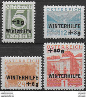 1933 Austria Soccorso Invernale 4v. MNH Unif N. 437/40 - Other & Unclassified