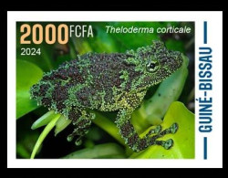 GUINEA BISSAU 2024 IMPERF STAMP 1V - CAMOUFLAGE - FROG FROGS GRENOUILLE GRENOUILLES - MNH - Kikkers