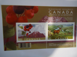 CANADA  MNH  STAMPS  SHEET   ANIMALS ELK FLOWERS - Other & Unclassified