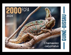 GUINEA BISSAU 2024 IMPERF STAMP 1V - CAMOUFLAGE - REPTILES CHAMELEON CHAMELEONS CAMELEON CAMELEONS - MNH - Autres & Non Classés