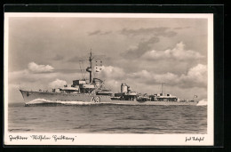 AK Zerstörer Wilhelm Heidkamp 43, Kriegsmarine  - Oorlog