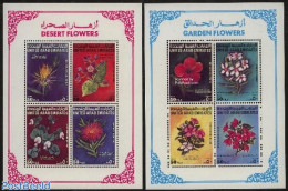 United Arab Emirates 1990 Flowers 2 S/s, Mint NH, Nature - Flowers & Plants - Altri & Non Classificati