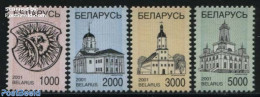 Belarus 2001 Definitives 4v, Mint NH, History - Religion - Coat Of Arms - Churches, Temples, Mosques, Synagogues - Art.. - Eglises Et Cathédrales