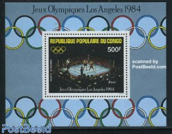 Congo Republic 1984 Olympic Games Los Angeles S/s, Mint NH, Sport - Boxing - Olympic Games - Boksen