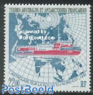 French Antarctic Territory 1993 LAstrolabe 1v, Mint NH, Transport - Various - Ships And Boats - Maps - Nuevos