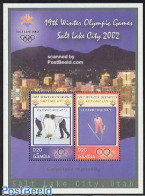 Gambia 2002 Salt Lake City S/s, Mint NH, Sport - Olympic Winter Games - Skiing - Skiing