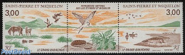 Saint Pierre And Miquelon 1987 Nature Conservation 2v+tab [:T:], Mint NH, Nature - Birds - Horses - National Parks - S.. - Natur