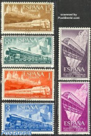 Spain 1958 Railways Congress 6v, Mint NH, Religion - Transport - Cloisters & Abbeys - Railways - Art - Bridges And Tun.. - Nuovi