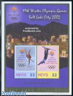 Nevis 2002 Olympic Winter Games S/s, Mint NH, Sport - Olympic Winter Games - Skating - Skiing - Skiing