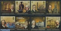 Great Britain 2009 Pioneers Of The Industrial Revolution 8v (4x[:]), Mint NH, Nature - Science - Transport - Various -.. - Unused Stamps