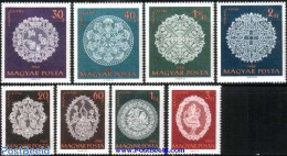 Hungary 1960 Lace 8v, Mint NH, Various - Textiles - Ungebraucht