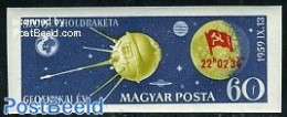 Hungary 1959 Moonlanding 1v Imperforated, Mint NH, Transport - Space Exploration - Unused Stamps