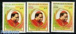 Benin 2011 Cardinal Bernardin Gantin 3v, Mint NH, Religion - Religion - Neufs
