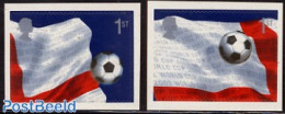 Great Britain 2002 World Cup Football 2v S-a From Booklet, Mint NH, Sport - Football - Unused Stamps