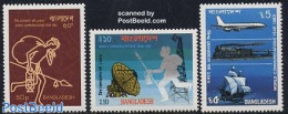 Bangladesh 1983 World Communication Year 3v, Mint NH, Science - Transport - Int. Communication Year 1983 - Telecommuni.. - Telekom