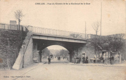 77-CHELLES-Pont Du Chemin De Fer Et Boulevard De La Gare-N 6002-B/0079 - Chelles