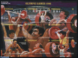 Grenada 1996 Olympic Games 9v M/s, Mint NH, Sport - Olympic Games - Weightlifting - Gewichtheffen