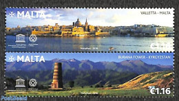 Malta 2018 Joint Issue With Kirgysia 2v [:], Mint NH, History - Various - Unesco - World Heritage - Joint Issues - Emissioni Congiunte