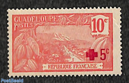 Guadeloupe 1915 Red Cross 1v, Mint NH, Health - Transport - Various - Red Cross - Ships And Boats - Agriculture - Unused Stamps