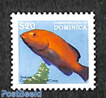 Dominica 1997 20$, Stamp Out Of Set, Mint NH, Nature - Fish - Vissen