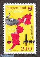 Austria 2021 Burgenland 1v, Mint NH, Nature - Various - Birds - Wine & Winery - Maps - Unused Stamps