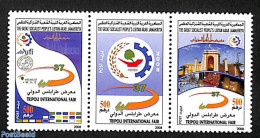 Libya Kingdom 2008 Tripoli Fair 3v, Mint NH, Various - Export & Trade - Fábricas Y Industrias