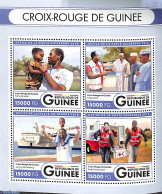 Guinea, Republic 2016 Red Cross 4v M/s, Mint NH, Health - Transport - Red Cross - Automobiles - Ships And Boats - Croce Rossa