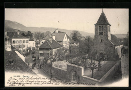 AK Bevaix, Ortspartie Mit Kirche Und Strasse Aus Der Vogelschau  - Bevaix