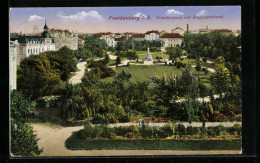 AK Frankenberg I. S., Friedenpark Mit Siegesdenkmal  - Frankenberg