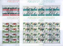 Liechtenstein 947-950 Gestempelt Als Kleinbögen, Ersttagssonderstempel #IG986 - Autres & Non Classés