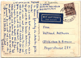 Berlin 48 Auf Postkarte Als Einzelfrankatur Portogerecht #JF141 - Other & Unclassified